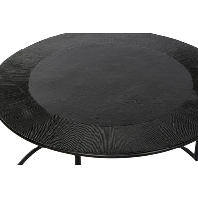 Jeu de 2 tables DKD Home Decor Noir Métal Aluminium 76 x 76 x 44 cm