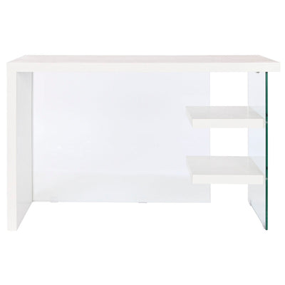 Bureau DKD Home Decor Blanc Transparent Verre Bois MDF 120 x 50 x 76 cm
