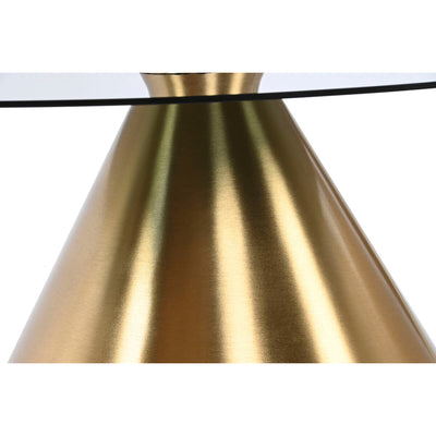 Mesa de apoio DKD Home Decor Preto Dourado Metal Cristal 60 x 60 x 30 cm