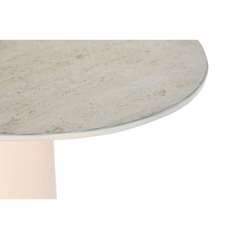 Mesa de apoio Home ESPRIT Branco Bege Marrom claro Metal Cerâmica 40 x 40 x 72 cm