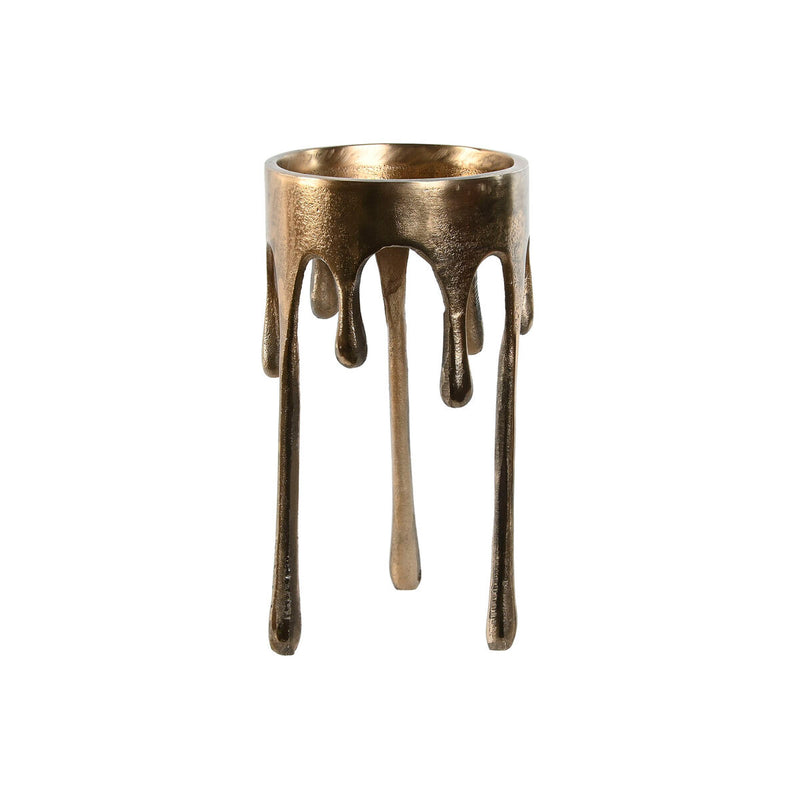 Candleholder Home ESPRIT Golden Aluminium 17 x 17 x 30 cm