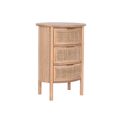 Nightstand Home ESPRIT Natural Natural rubber 48 x 35 x 66 cm