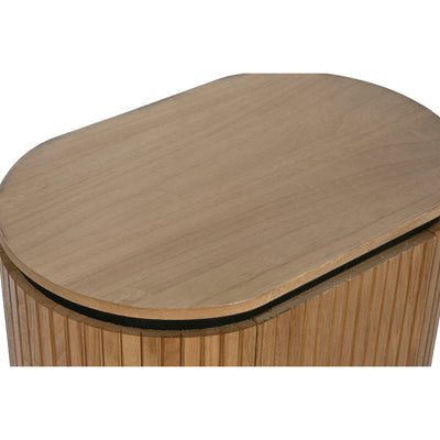 Nightstand Home ESPRIT Natural Metal Paolownia wood 60 x 43 x 57 cm