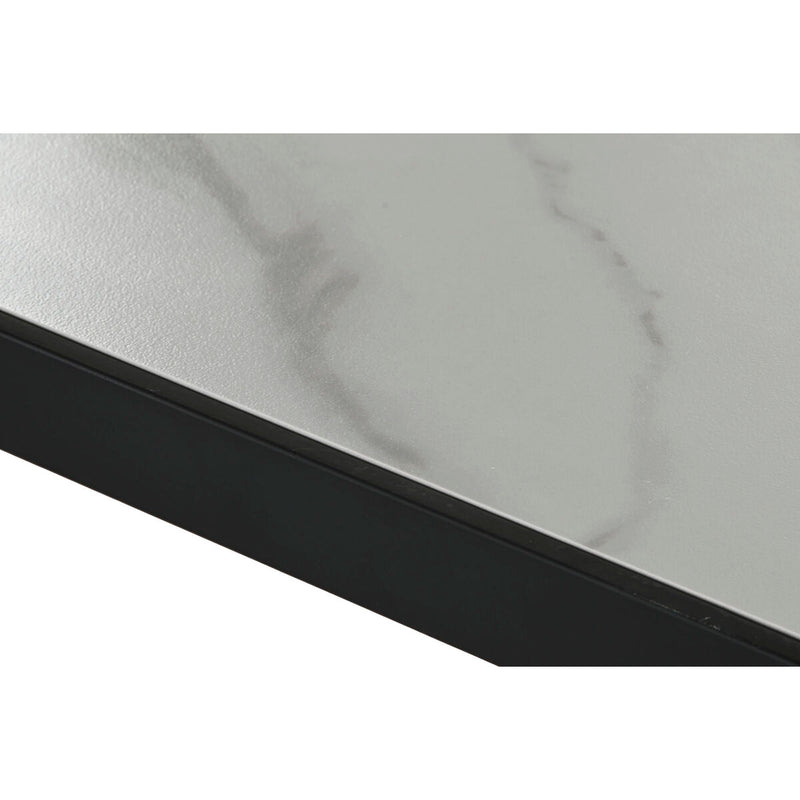 Console Home ESPRIT White Black Metal 100 x 35 x 75 cm
