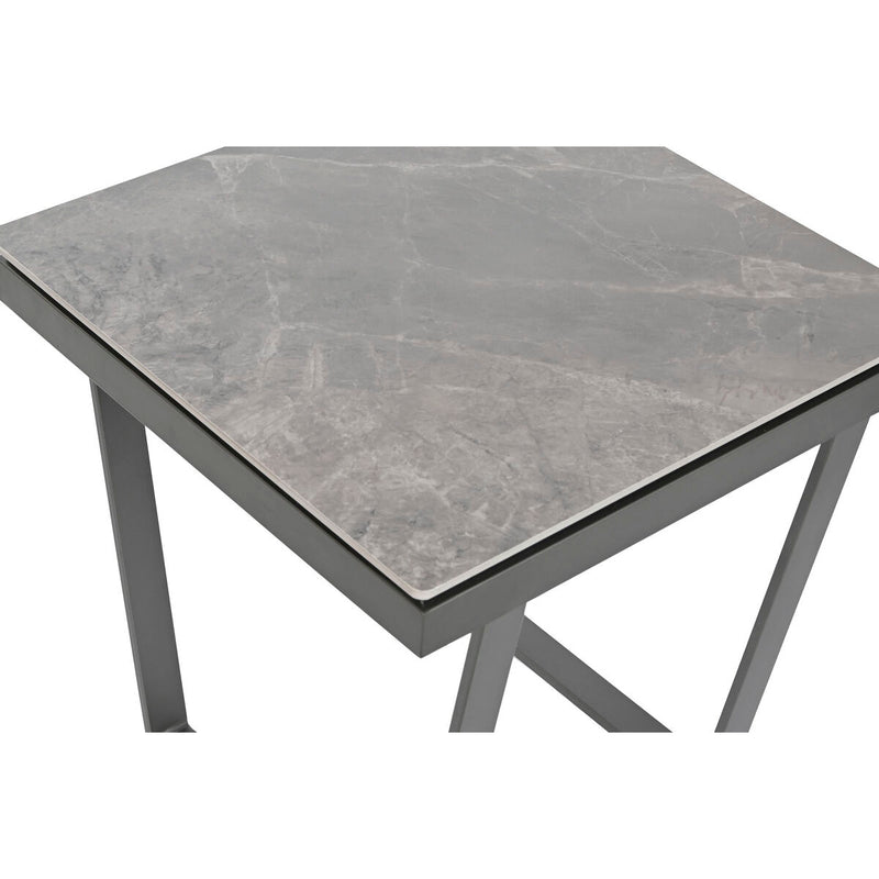 Mesa de apoio Home ESPRIT Cinzento Metal 51 x 51 x 53 cm