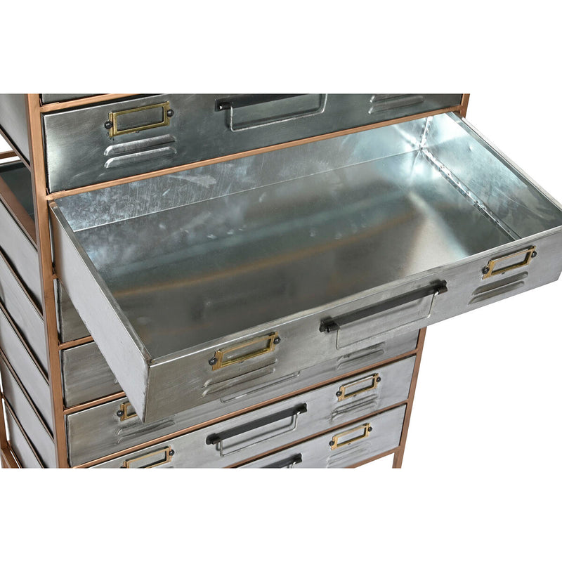 Chest of drawers Home ESPRIT Brown Grey Silver Natural Metal Fir Loft 66 x 33,5 x 121 cm