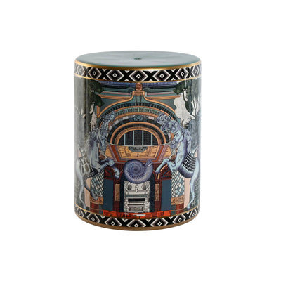 Table d'appoint Home ESPRIT Turquoise Porcelaine 34 x 34 x 43,5 cm