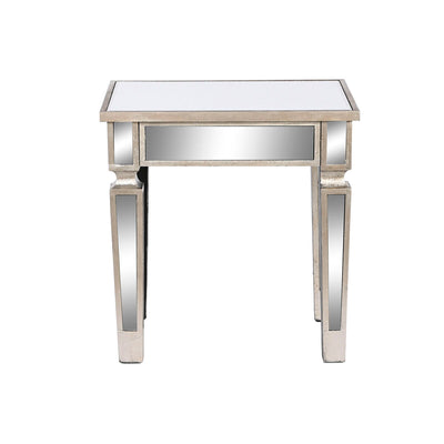 Table d'appoint Home ESPRIT Argenté Miroir Bois MDF 43,5 x 33 x 45,5 cm