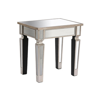 Table d'appoint Home ESPRIT Argenté Miroir Bois MDF 43,5 x 33 x 45,5 cm