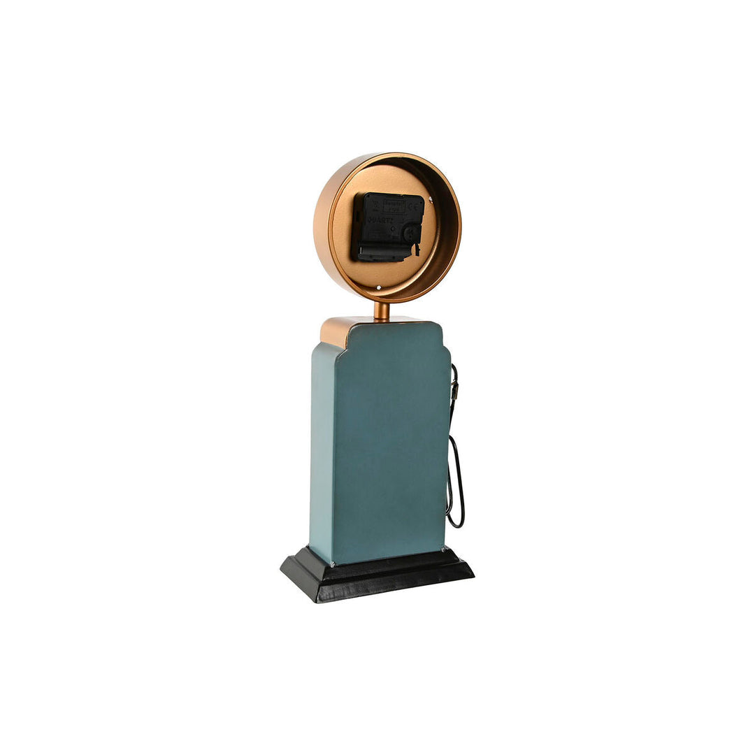 Table clock Home ESPRIT Green Orange Vintage gasolinera (2 Units)