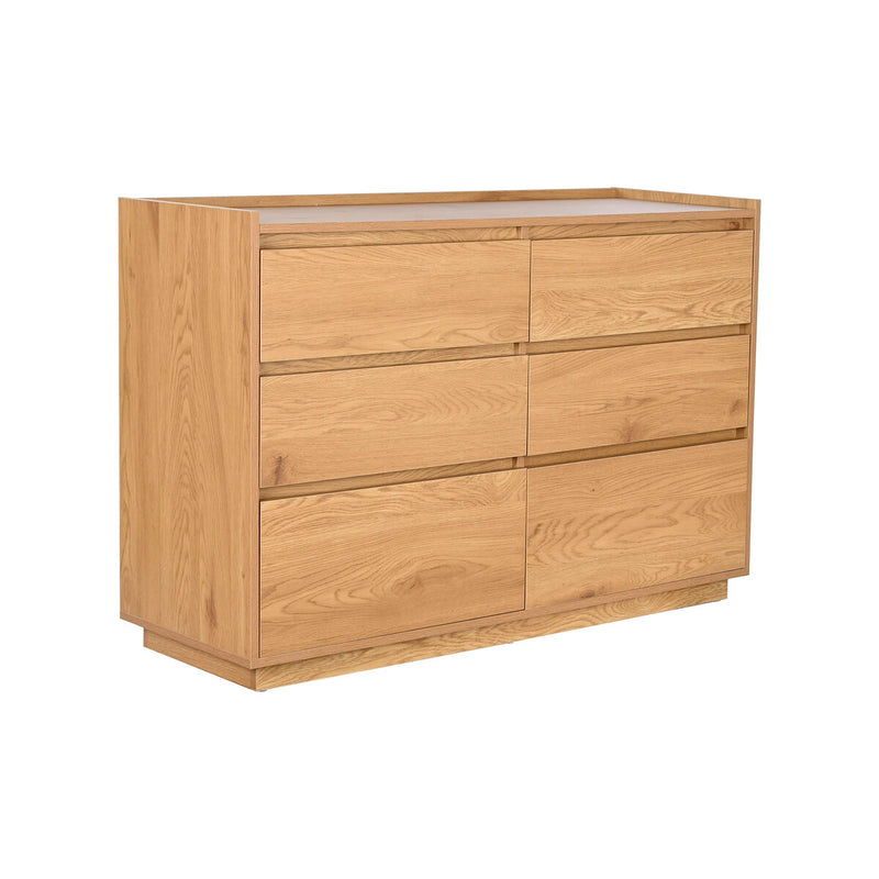 Chest of drawers Home ESPRIT Natural Oak MDF Wood 120 x 40 x 80 cm