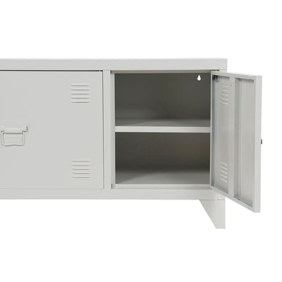 TV furniture Home ESPRIT White Metal 120 x 40 x 58 cm