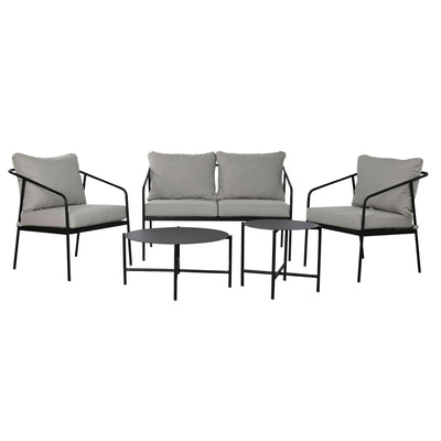 Table Set, Desk and 2 Chairs Home ESPRIT Steel 121 x 70 x 75 cm