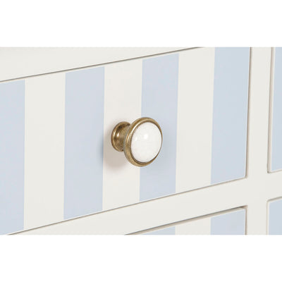 Console Home ESPRIT Blue White Paolownia wood 103 x 35 x 80 cm