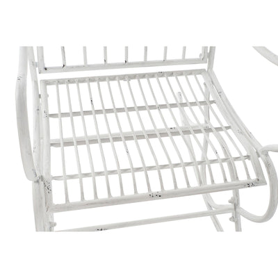 Cadeira de baloiço Home ESPRIT Branco Metal 60 x 90 x 96,5 cm
