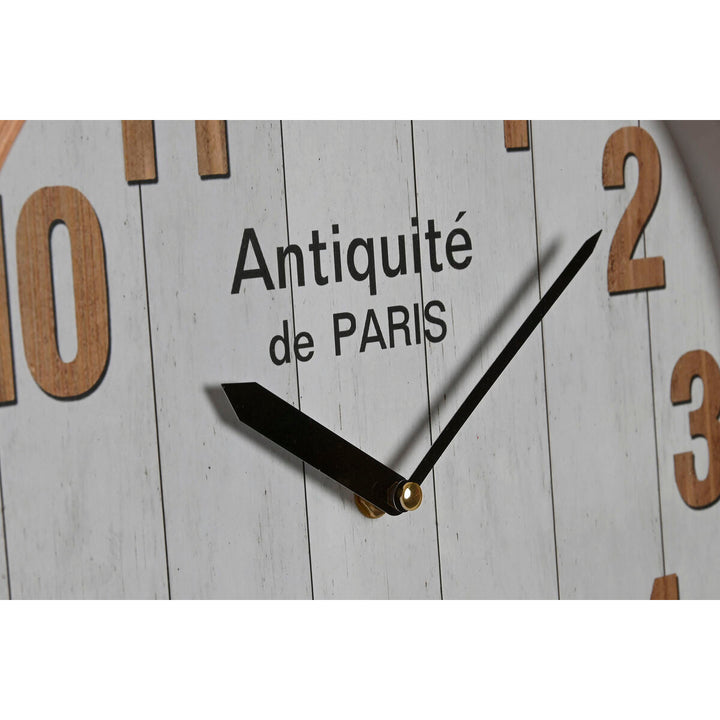 Wall Clock Home ESPRIT White Crystal MDF Wood 32 x 4,5 x 32 cm (2 Units)