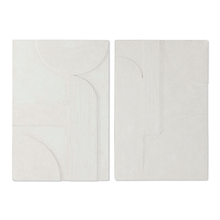 Wall Decoration Home ESPRIT White Modern 80 x 5 x 120 cm (2 Units)