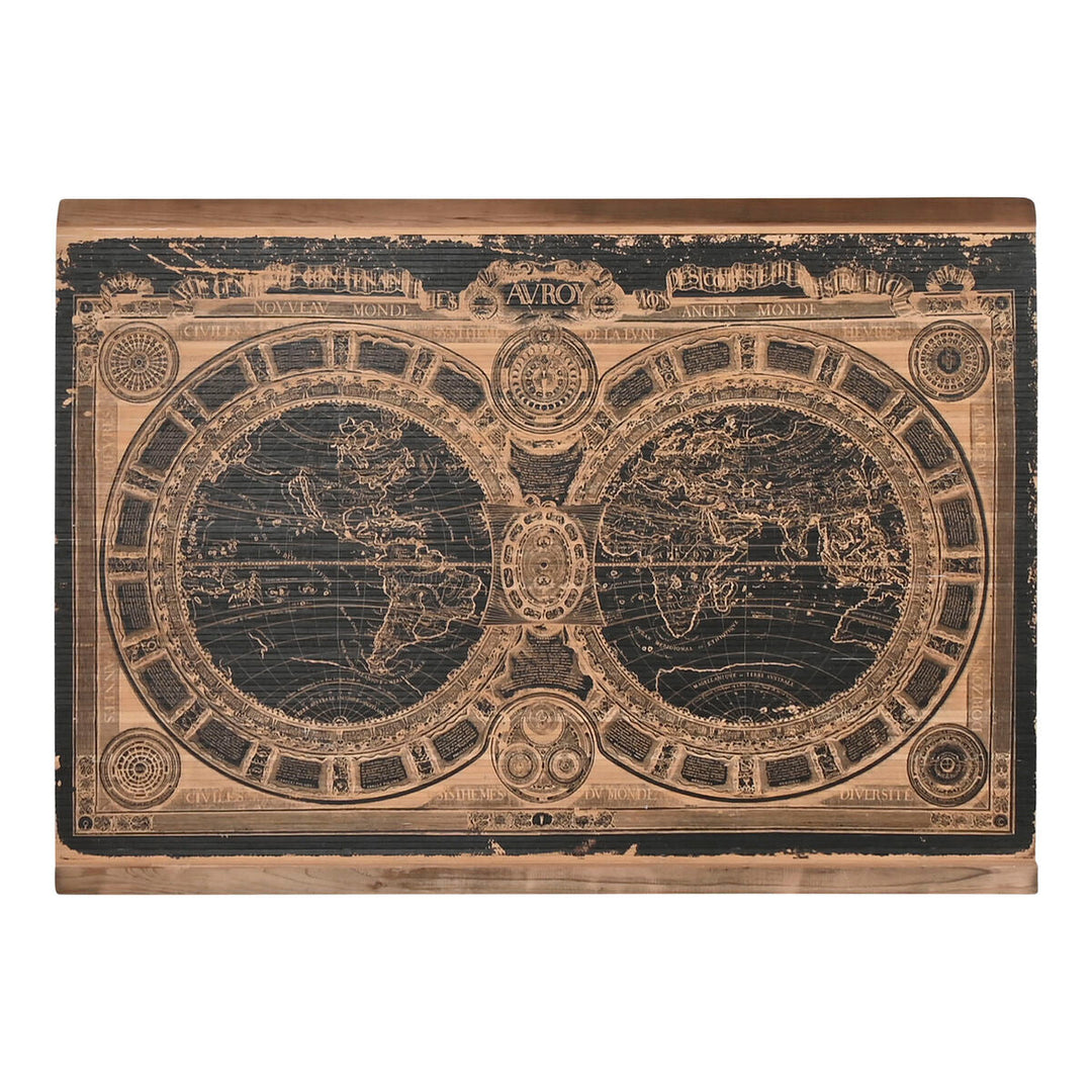 Wall Decoration Home ESPRIT Black Natural World Map 149 x 2 x 105 cm