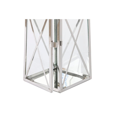 Lantern Home ESPRIT Silver Crystal Steel Chromed 20 x 20 x 48 cm (3 Pieces)