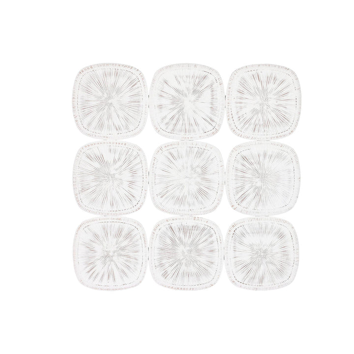 Wall Decoration Home ESPRIT White Modern Aged finish 89 x 2,5 x 89 cm
