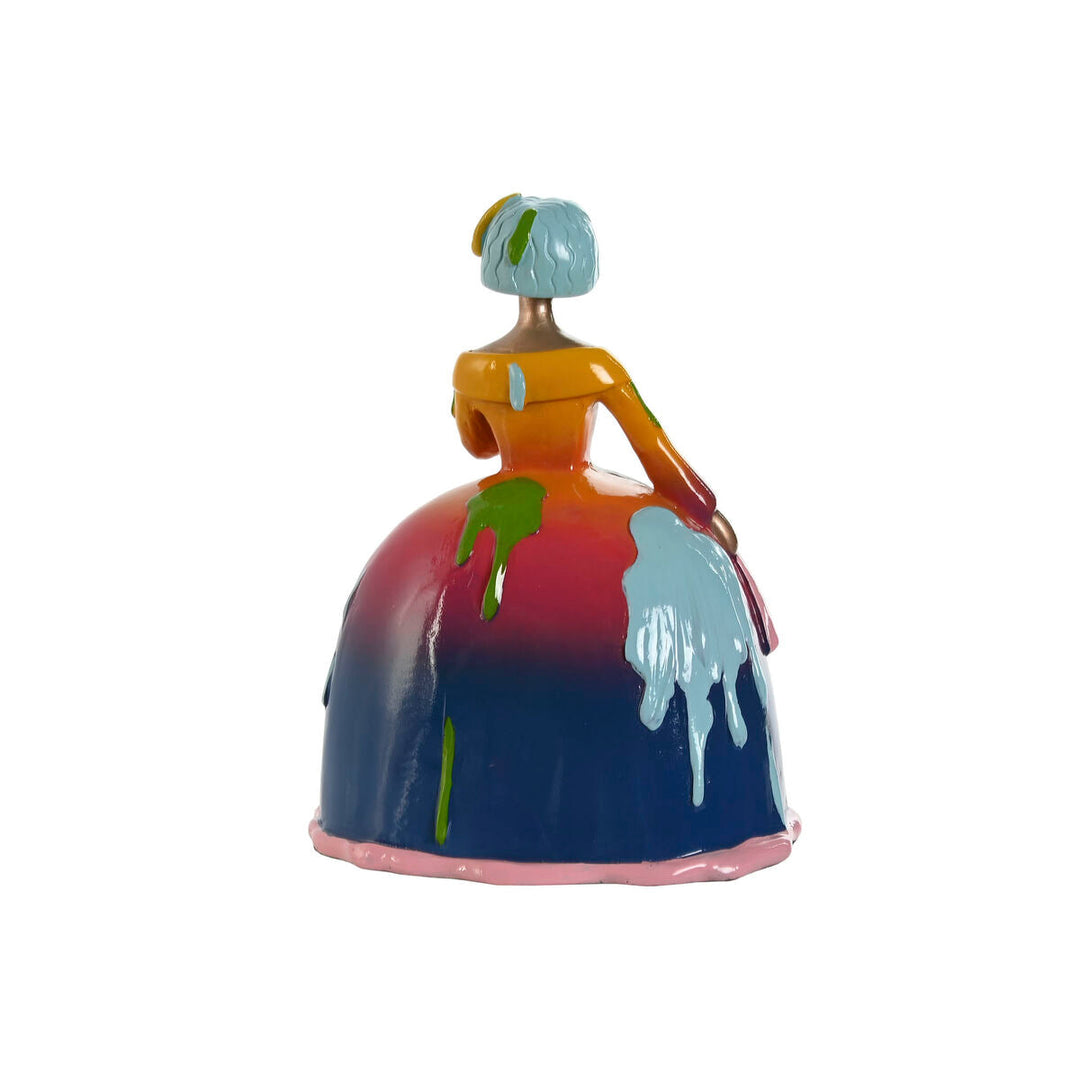Decorative Figure Home ESPRIT Multicolour Lady 17 x 13 x 21 cm (3 Units)