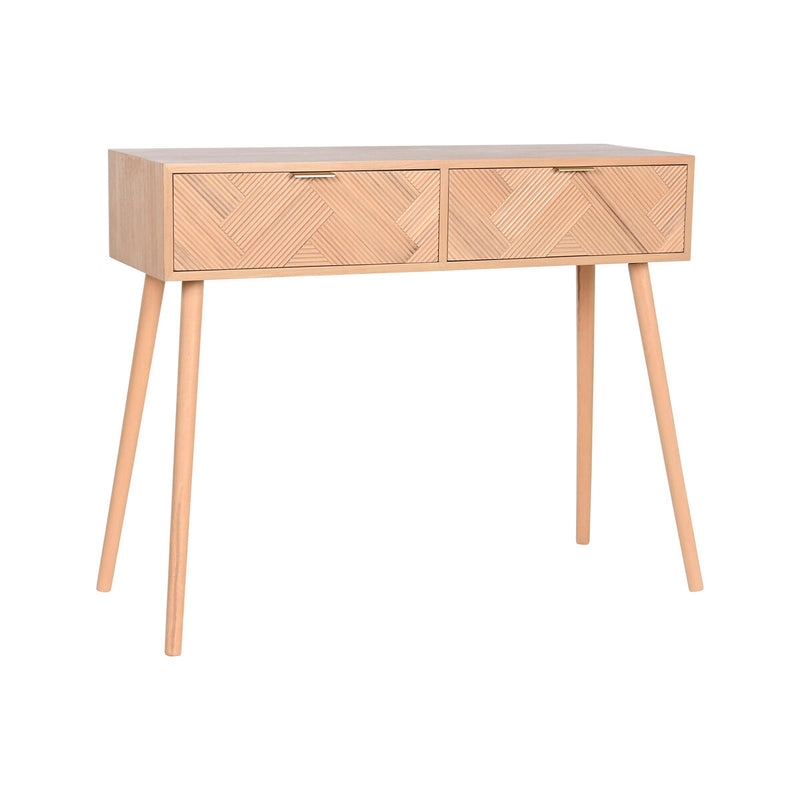 Console Home ESPRIT Yellow Paolownia wood MDF Wood 99 x 34 x 82 cm