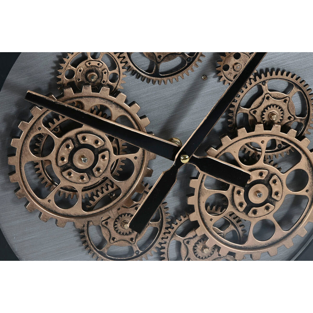Wall Clock Home ESPRIT Black Metal Crystal 60 x 8 x 60 cm
