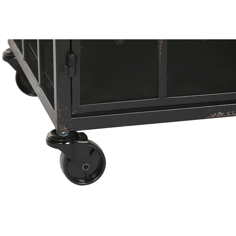 Chest of drawers Home ESPRIT Brown Black Metal Fir Loft 122,5 x 32,5 x 74 cm