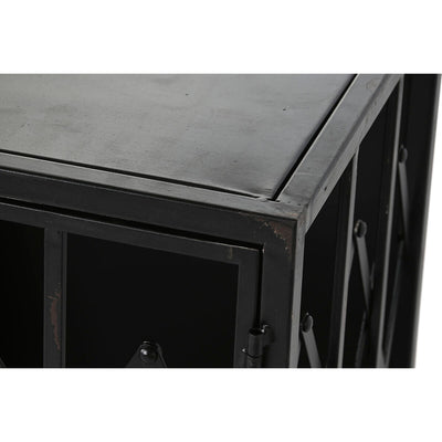 Cómoda Home ESPRIT Castanho Preto Metal Abeto Loft 122,5 x 32,5 x 74 cm