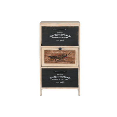 Chest of drawers Home ESPRIT Black Natural Wood 40 x 30 x 73,5 cm