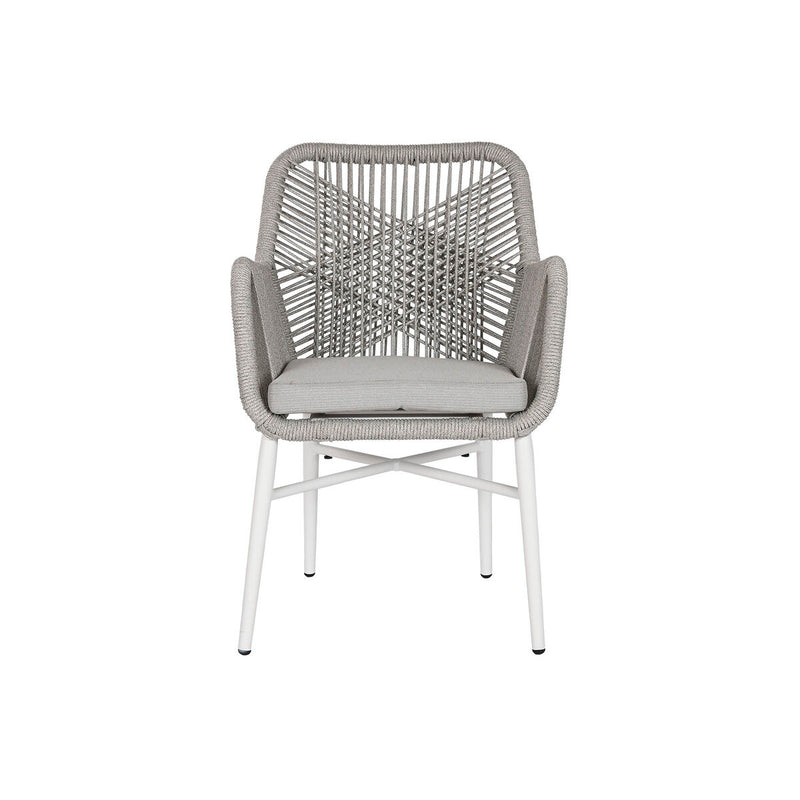 Chaise de jardin Home ESPRIT Blanc Gris Aluminium rotin synthétique 57 x 63 x 84 cm