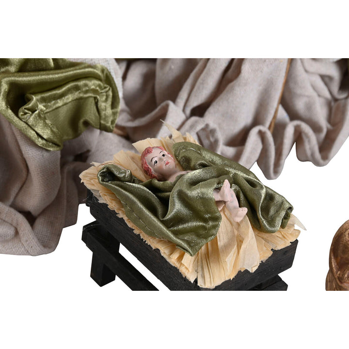 Christmas nativity set Home ESPRIT Green Beige 20 x 15 x 30 cm (9 Pieces)