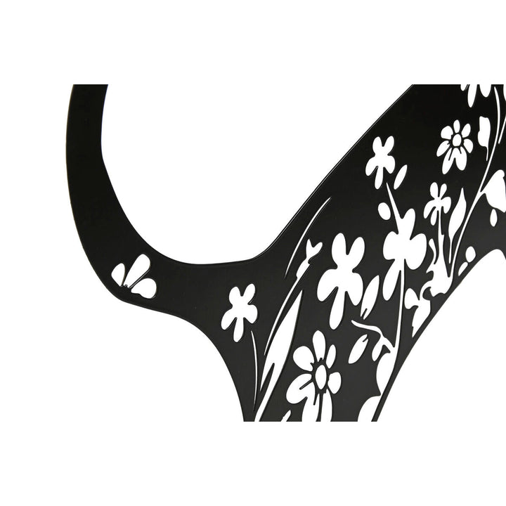 Wall Decoration Home ESPRIT Black Cat 37 x 1,3 x 48 cm (4 Units)