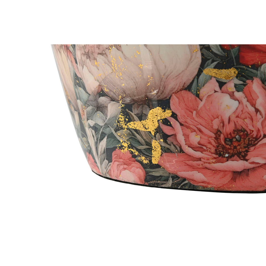 Vase Home ESPRIT Multicolour Pink Metal 33 x 33 x 35 cm