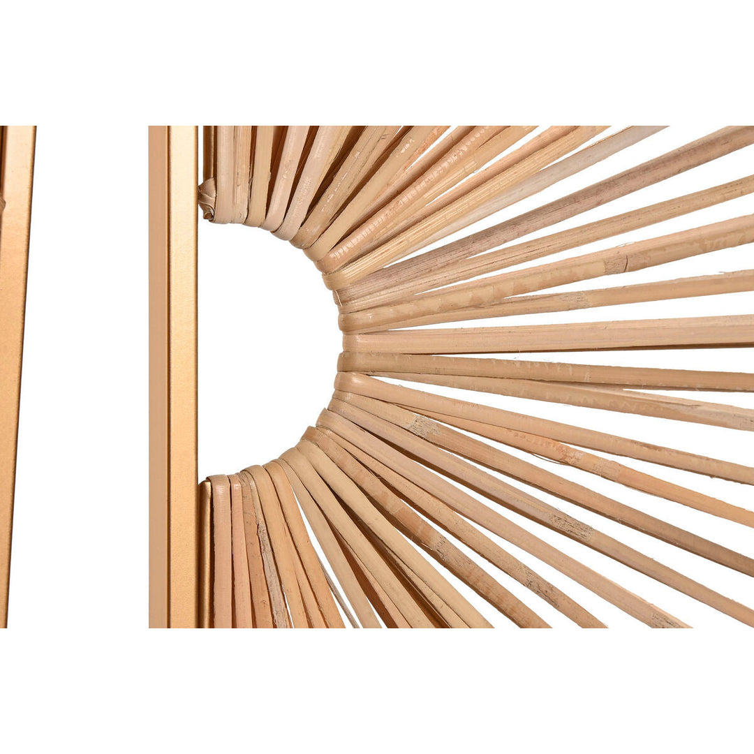 Wall Decoration Home ESPRIT Golden Natural 50 x 2 x 100 cm (2 Pieces)