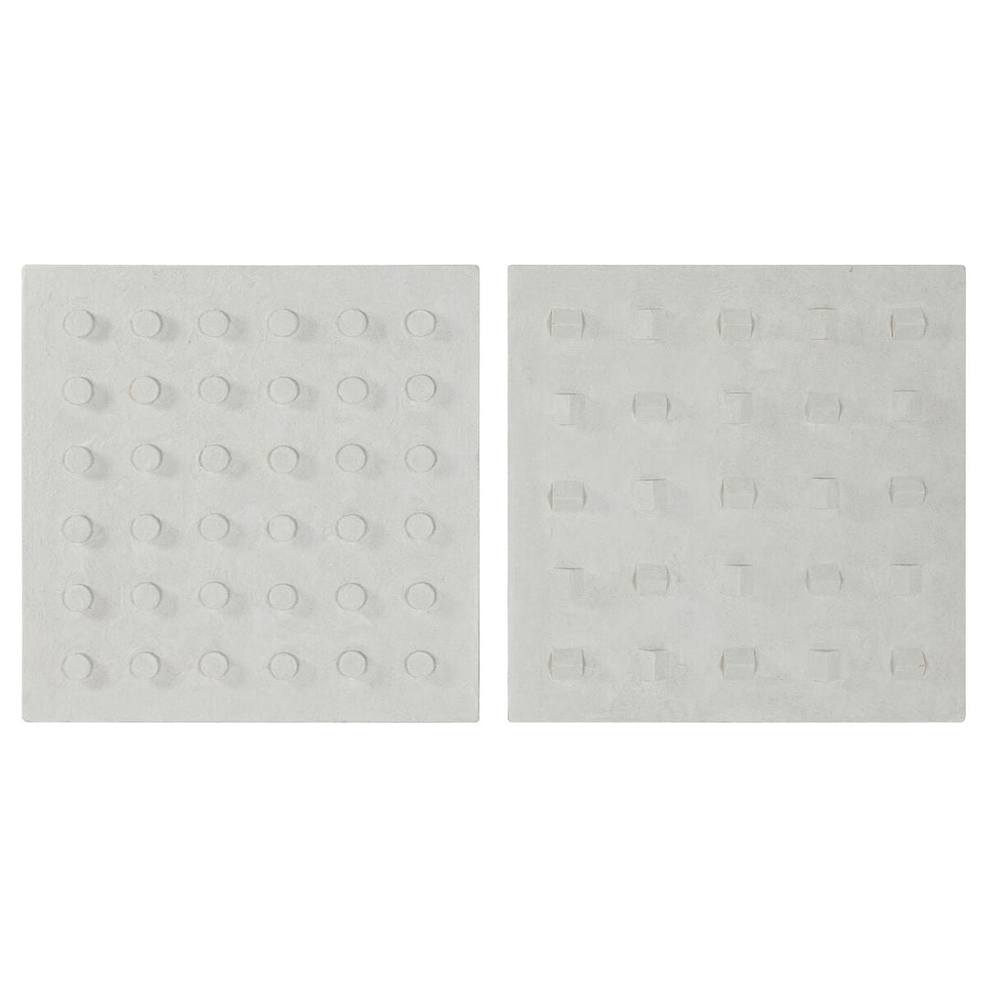 Wall Decoration Home ESPRIT White MDF Wood Modern 80 x 6,5 x 80 cm