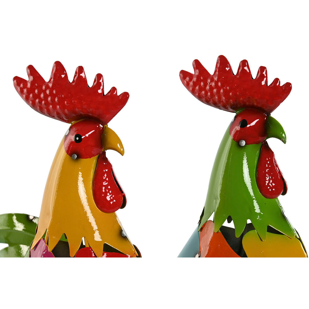 Decorative Figure Home ESPRIT Multicolour Rooster 37 X 15,5 X 44,5 cm (2 Units)
