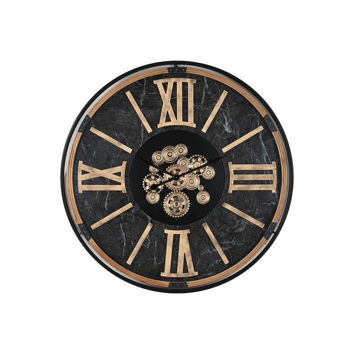 Wall Clock Home ESPRIT Black Golden Metal Crystal 127 X 9 X 127 cm