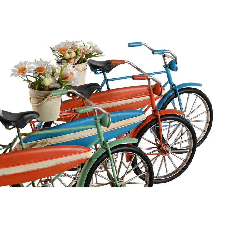 Decorative Figure Home ESPRIT Blue Green Orange 31 x 8,5 x 19 cm (3 Units)