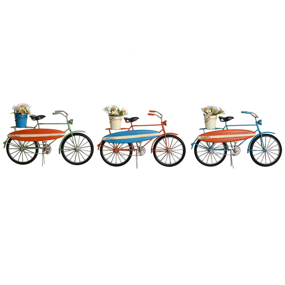 Decorative Figure Home ESPRIT Blue Green Orange 31 x 8,5 x 19 cm (3 Units)
