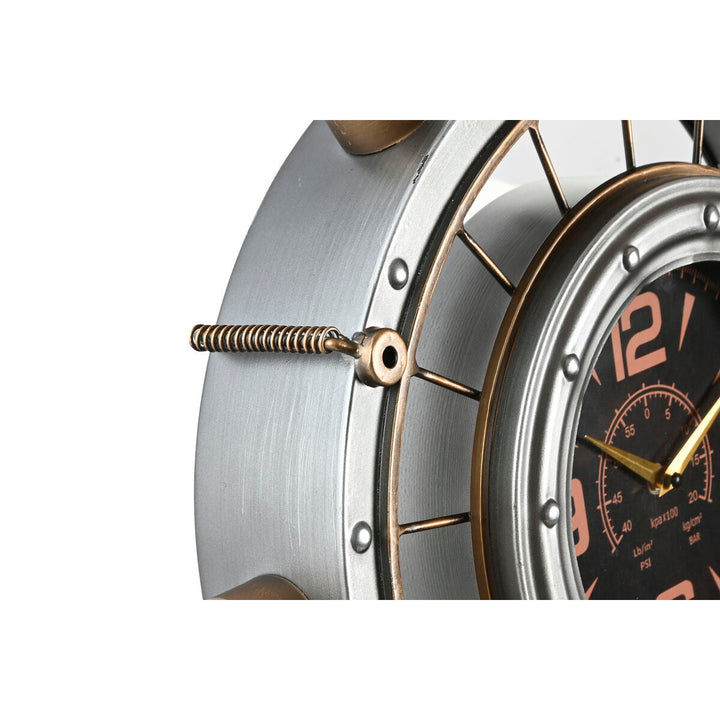 Wall Clock Home ESPRIT Golden Silver Iron Vintage 48 x 11 x 44,5 cm