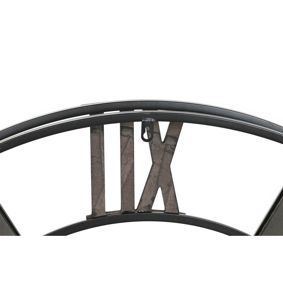 Wall Clock Home ESPRIT Black Natural Metal Rattan 100 x 9 x 100 cm