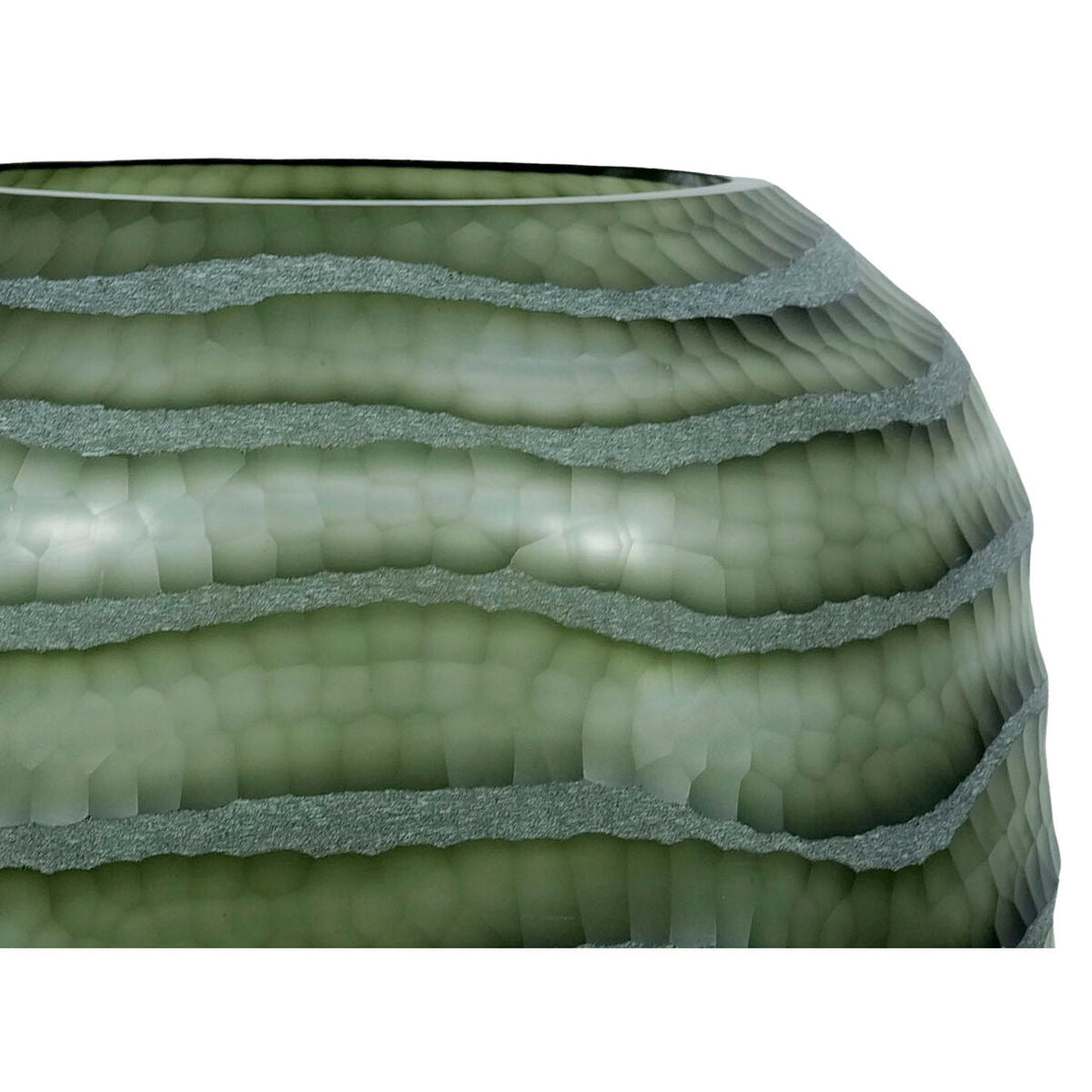Vase Home ESPRIT Green Crystal Modern 27 x 27 x 33 cm