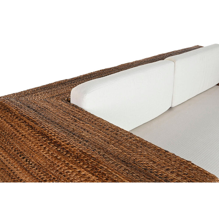 Garden sofa Home ESPRIT White Natural 192 x 92 x 65 cm