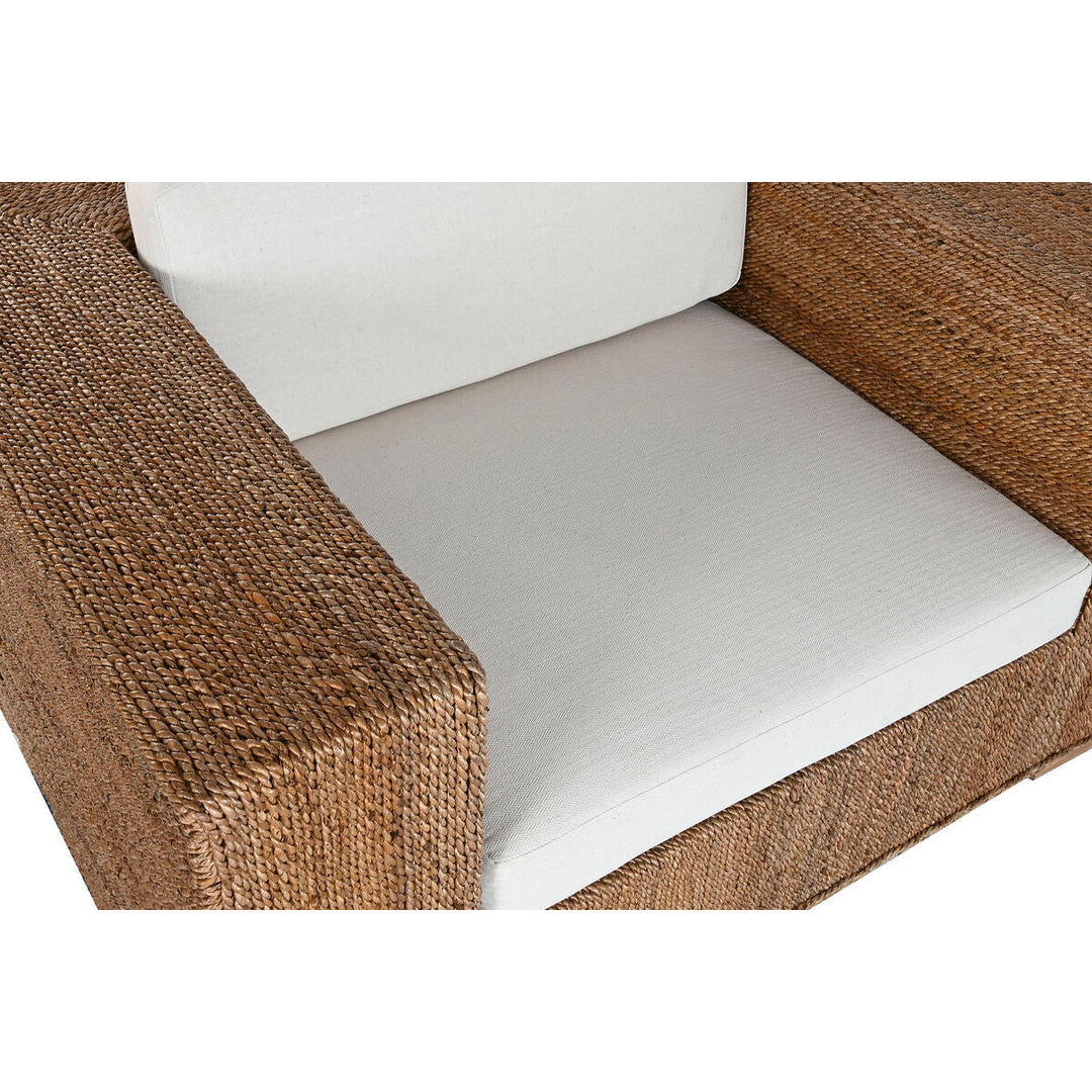 Garden sofa Home ESPRIT White Natural 117 x 92 x 65 cm