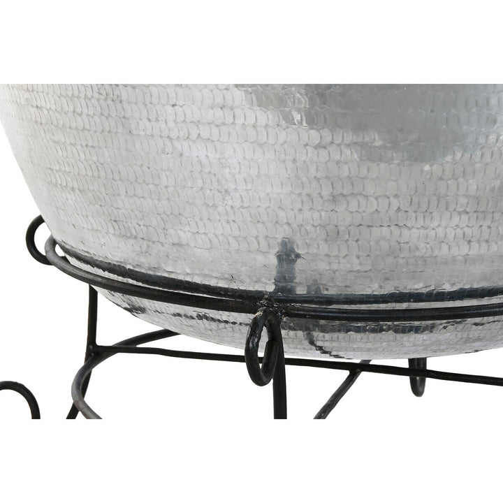 Vase Home ESPRIT Black Silver Aluminium Iron 75 x 75 x 90 cm