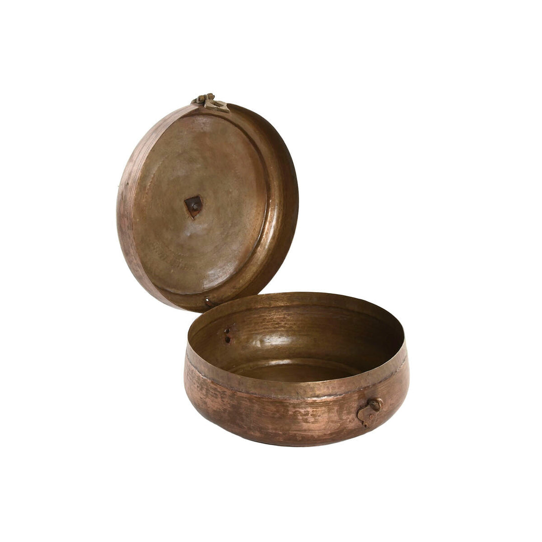 Jewelry box Home ESPRIT Copper Brass 25 x 25 x 10 cm