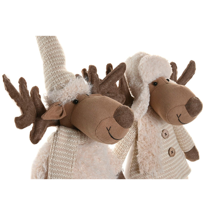 Christmas bauble Home ESPRIT White Beige 25 x 18 x 44 cm (2 Units)