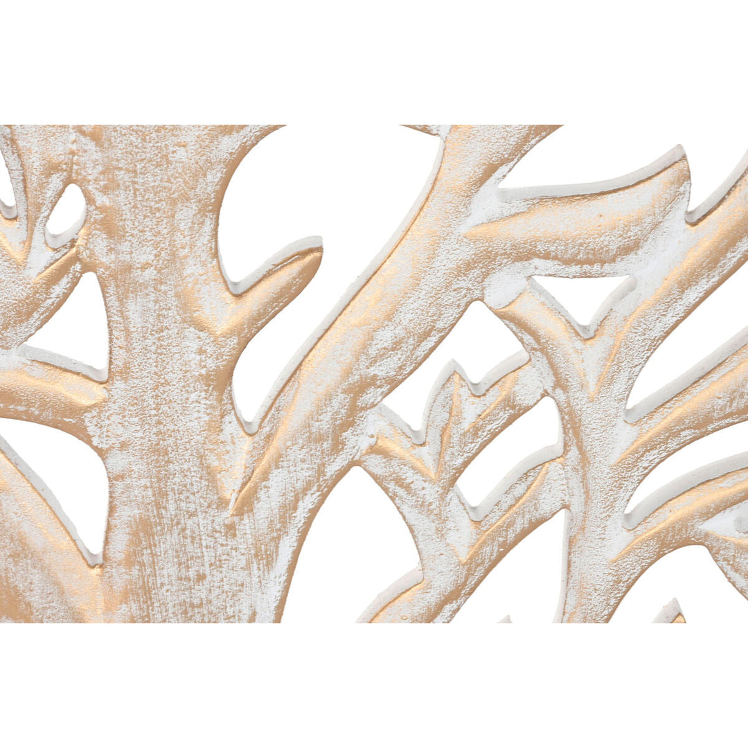 Decorative Figure Home ESPRIT White Beige Tree Stripped