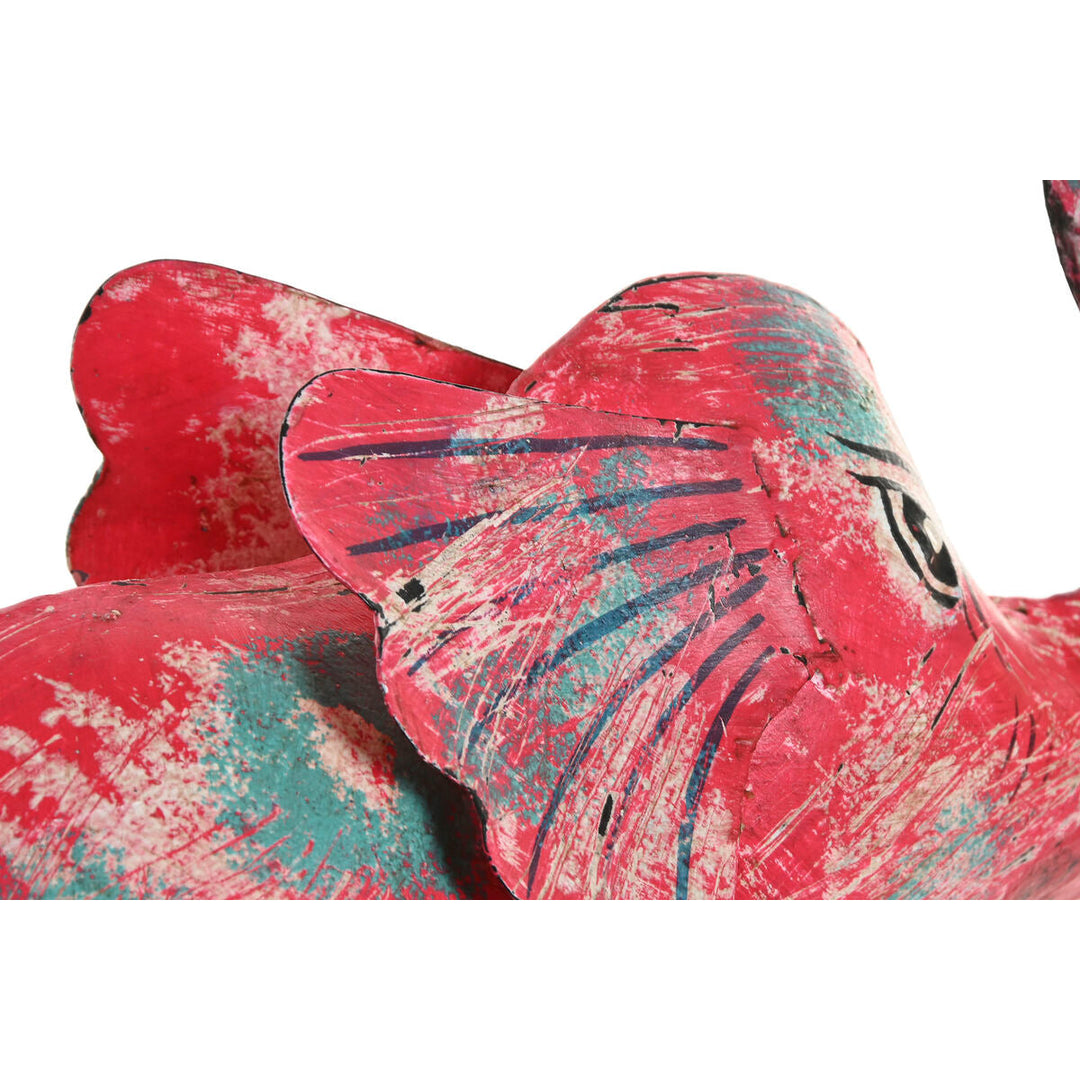 Decorative Figure Home ESPRIT Blue Fuchsia 40 x 12 x 40 cm (2 Units)